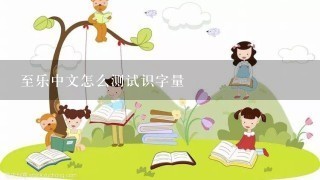 至乐中文怎么测试识字量